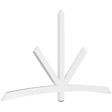 Ekena Millwork Alberta Architectural Grade PVC Gable Bracket, 96"W x 52"H x 2"D x 4"F, 13/12 Pitch GBP096X52X0204ALB00